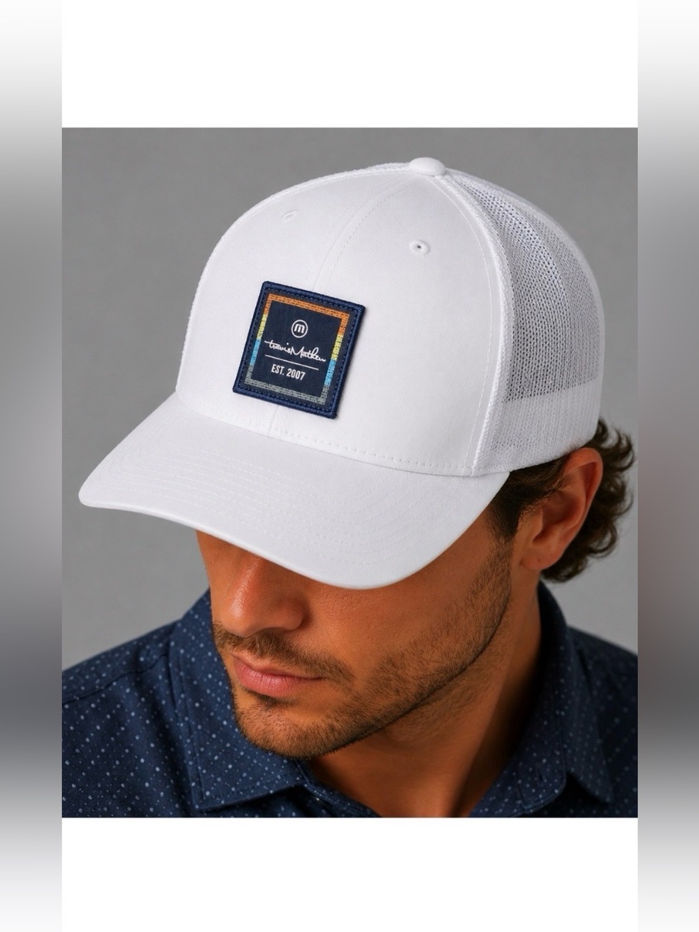 TRAVIS MATHEW White Logo Golf Hat